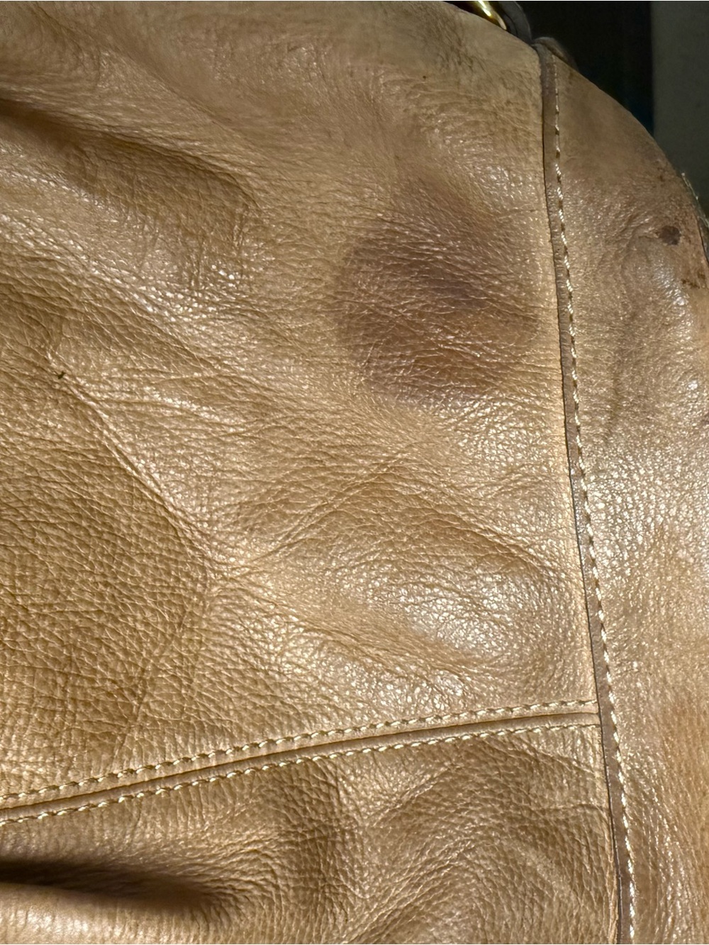 Fossil Tan Leather Bucket Bag - Picture 9 of 9